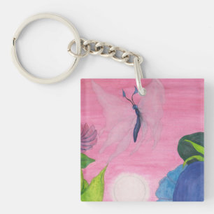 Porte-clés Illustration de la transformation des papillons d'