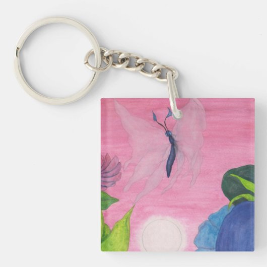 Porte-clés Illustration de la transformation des papillons d' (Devant)