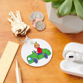 Porte-clés Illustration de la voiture verte pour enfants