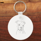 Porte-clés Illustration de l'Am Staffordshire Terrier (Recto)