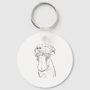 Porte-clés Illustration de l'Am Staffordshire Terrier
