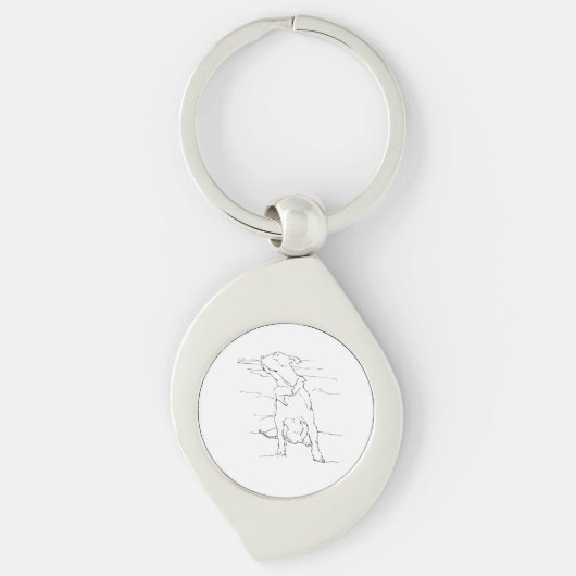 Porte-clés Illustration de l'Amstaff (Devant)