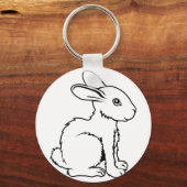 Porte-clés Illustration de lapin stylisé (Recto)