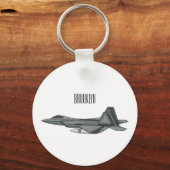 Porte-clés Illustration de l'avion de chasse (Recto)