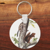 Porte-clés Illustration de l'écureuil et de l'écureuil de soi (Recto)