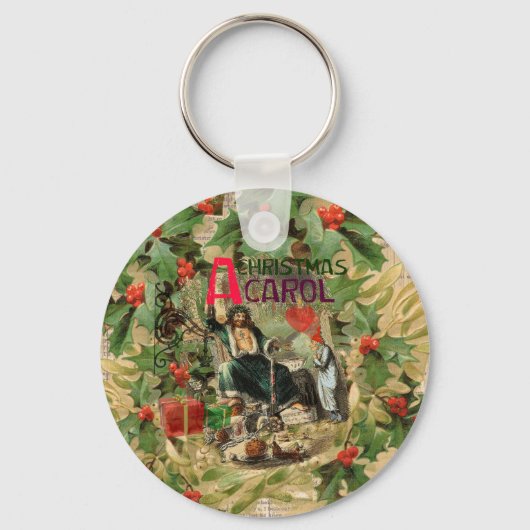 Porte-clés Illustration de l'esprit de Noël présent Scrooge (Recto)