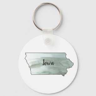 Porte-clés Illustration de l'État de l'Iowa