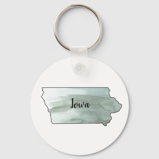 Porte-clés Illustration de l'État de l'Iowa (Recto)