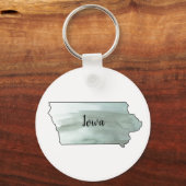 Porte-clés Illustration de l'État de l'Iowa (Recto)