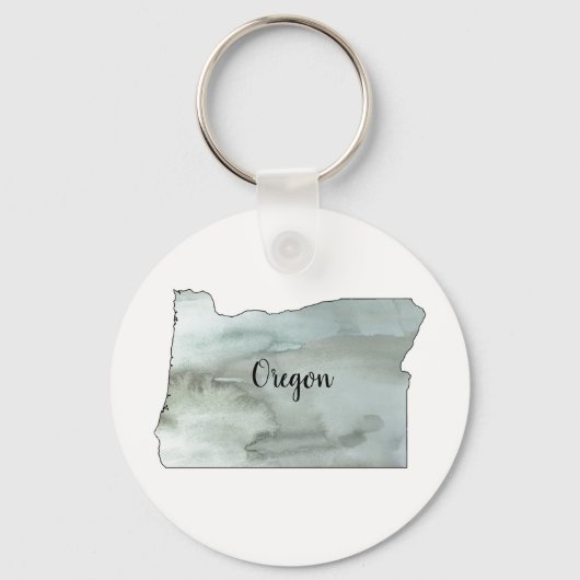 Porte-clés Illustration de l'État de l'Oregon (Recto)