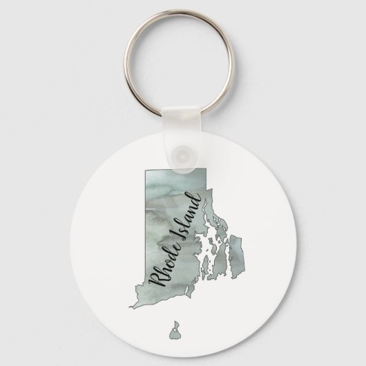 Porte-clés Illustration de l'État de Rhode Island (Recto)
