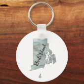 Porte-clés Illustration de l'État de Rhode Island (Recto)