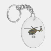 Porte-clés Illustration de l'hélicoptère de l'armée (Devant gauche)