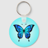Porte-clés Illustration de l'insecte bleu papillon-20284 (Verso)