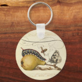 Porte-clés Illustration de l'insecte du fruit du papillon (Recto)