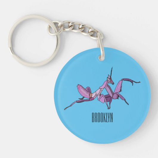 Porte-clés Illustration de l'orchidée mante (Devant)