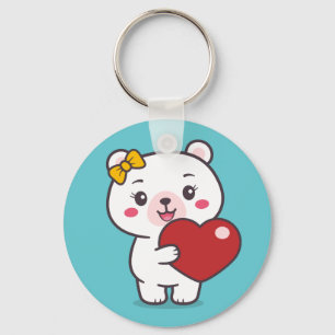 Porte-clés Illustration de l'ours en peluche