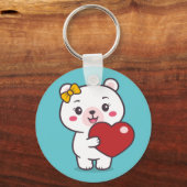Porte-clés Illustration de l'ours en peluche (Recto)