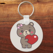 Porte-clés Illustration de l'ours en peluche (Recto)