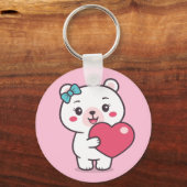 Porte-clés Illustration de l'ours en peluche (Recto)