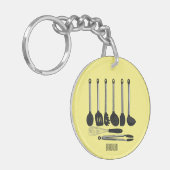 Porte-clés Illustration de l'ustensile de cuisine (Devant gauche)