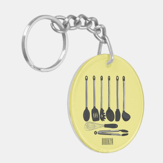 Porte-clés Illustration de l'ustensile de cuisine (Devant gauche)