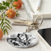 Porte-clés Illustration de Mad Hatter Tenniel (Côté)