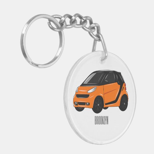 Porte-clés Illustration de micro-voiture (Devant gauche)