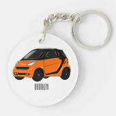 Porte-clés Illustration de micro-voiture (Dos)