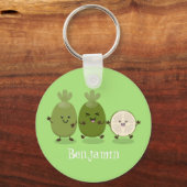 Porte-clés Illustration de mignonne guava feijoa (Recto)