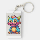 Porte-clés Illustration de mignons petits monstres - 4K Carto (Dos)