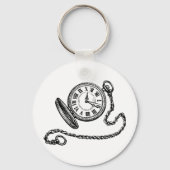 Porte-clés Illustration de montre de poche victorienne vintag (Verso)