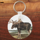 Porte-clés Illustration de Moose Deer (Servus alces) (Recto)