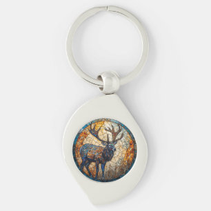 Porte-clés Illustration de mosaïque colorée de cerf
