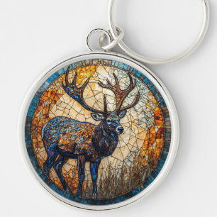 Porte-clés Illustration de mosaïque colorée de cerf
