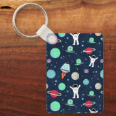 Porte-clés illustration de motif spatial (Recto)