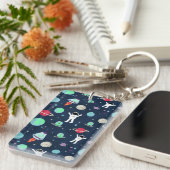 Porte-clés illustration de motif spatial (Devant droit)