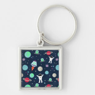 Porte-clés illustration de motif spatial
