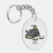 Porte-clés Illustration de motoneige (Devant gauche)