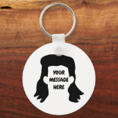 Porte-clés Illustration de Mullet de message personnalisé amu (Recto)