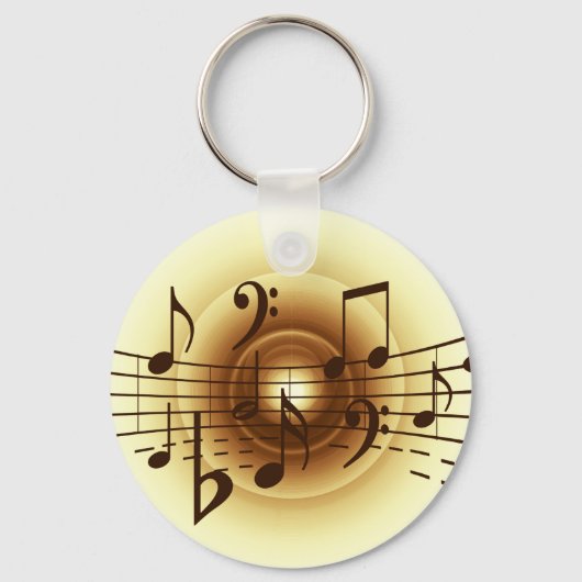 Porte-clés Illustration de notes musicales (Recto)