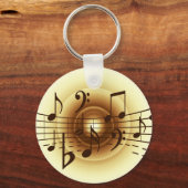 Porte-clés Illustration de notes musicales (Recto)