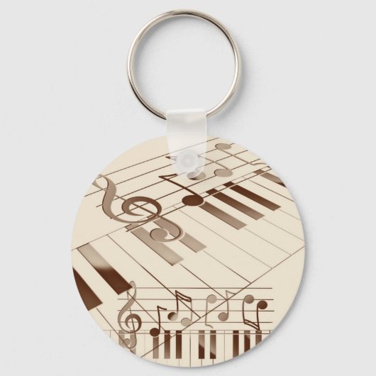 Porte-clés Illustration de notes musicales (Recto)