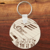 Porte-clés Illustration de notes musicales (Recto)