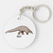 Porte-clés Illustration de Pangolin (Dos)