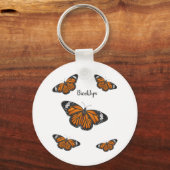 Porte-clés Illustration de papillon monarque (Recto)