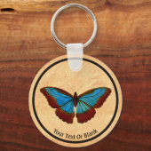Porte-clés Illustration de papillon vintage (Recto)