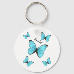 Porte-clés Illustration de papillons Morpho