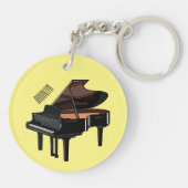 Porte-clés Illustration de piano (Dos)