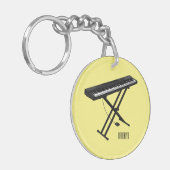 Porte-clés Illustration de piano clavier (Devant gauche)